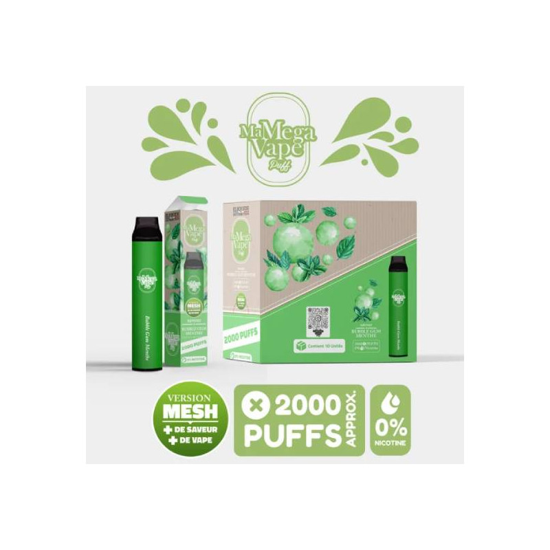 Bubble Gum Menthe - Ma Mega Vape