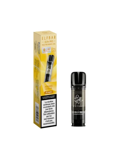 Pack de 2 cartouches ELFA PRO Pineapple lemon 20 mg