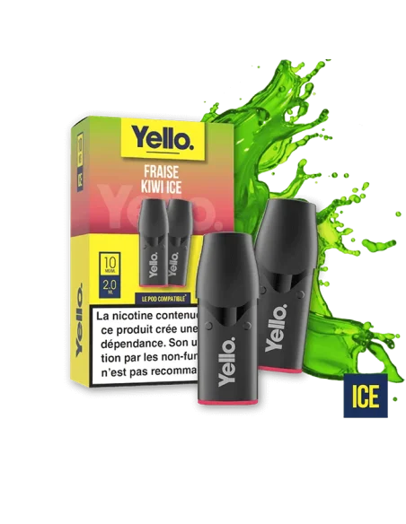 2 Pods Fraise Kiwi ice epod - Yello 2 Pods Fraise Kiwi ice epod - Yello