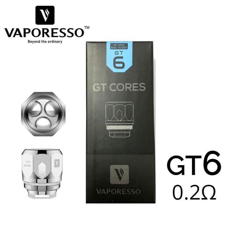 Résistances GT6 cores 0.2ohm - Vaporesso