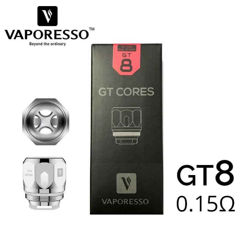 Résistances GT8 cores 0.15ohm - Vaporesso