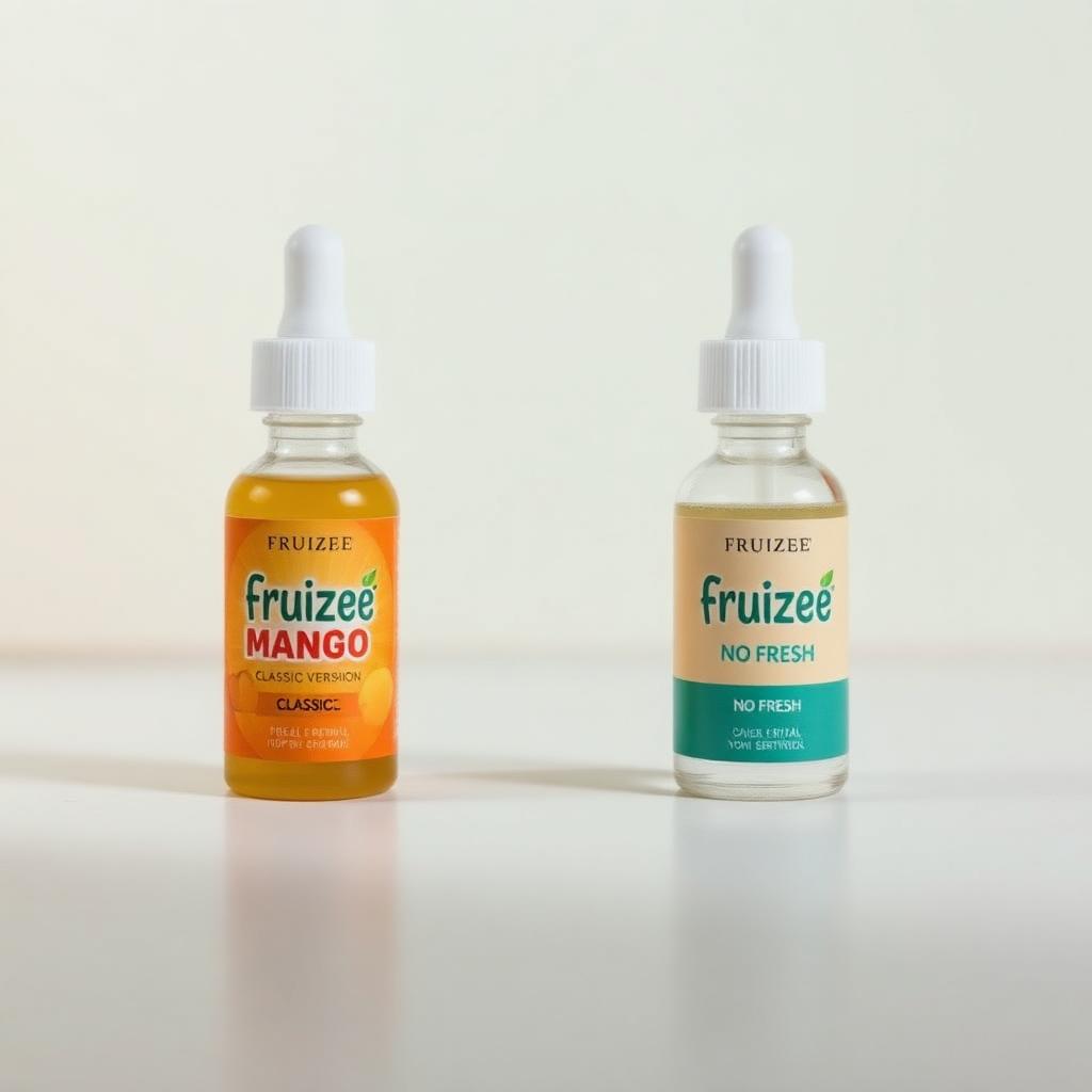Flacons Fruizee 10ml Crazy Mango et Crazy Mango No Fresh côte à côte